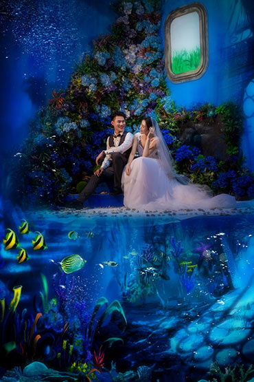 巴黎婚摄影主题美人鱼水下摄影婚纱照客片分享祝福滕先生&卫小姐